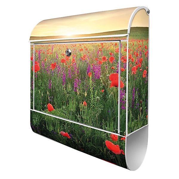 Banjado Design Briefkasten Weiß Pulverbeschichtet 39x47x14cm 2 Schlüssel Mi günstig online kaufen