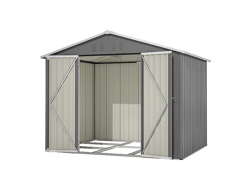 Thanaddo Gartenhaus Metall Gerätehaus Geräteschuppen Inkl. Metallfundament, günstig online kaufen