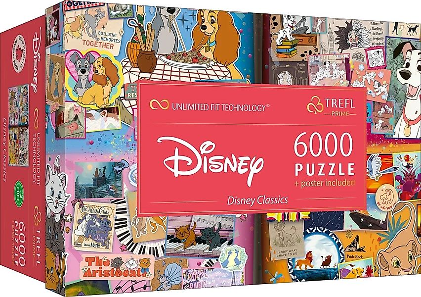 Trefl Puzzle The Great Book of Disney 6000 Teile Puzzle, 6000 Puzzleteile, günstig online kaufen
