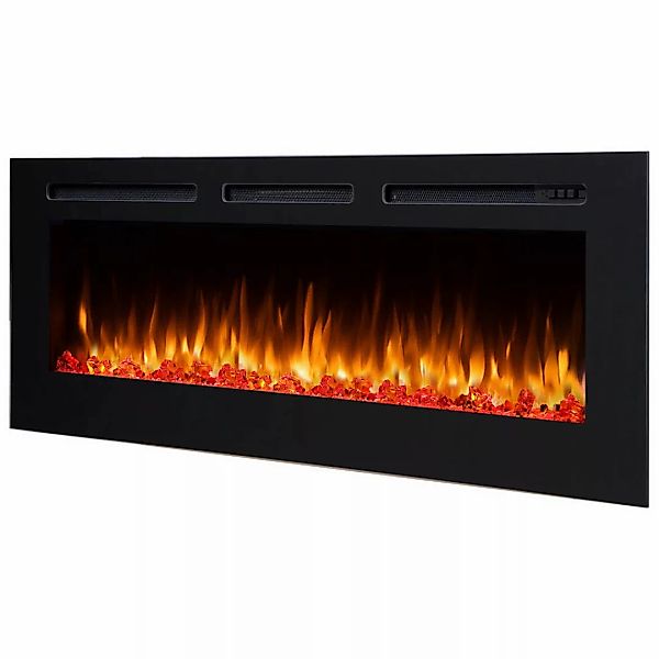 Balderia Einbaukamin Fiamma 60' schwarz Metall B/H/T: ca. 153x14,5x51,5 cm günstig online kaufen