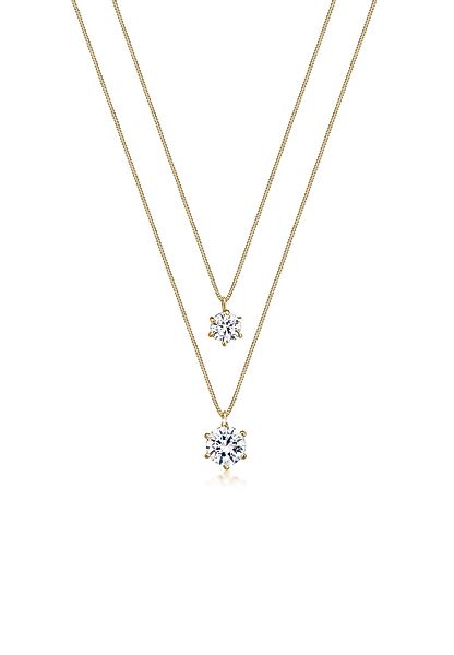 Elli Gliederkette Layer Kristalle rund 925 günstig online kaufen