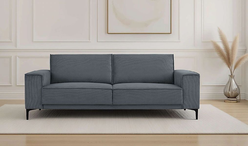 PLACES OF STYLE 3-Sitzer "3er Sofa Oland, Struktur, Flachgewebe, Luxus-Micr günstig online kaufen