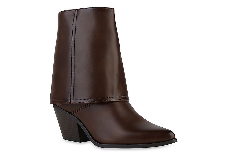 VAN HILL 841322 Cowboy Boots Damen Leicht Gefütterte Cowboy Boots Stiefelet günstig online kaufen