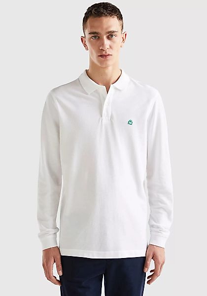 United Colors of Benetton Langarm-Poloshirt mit seitlichen, kleinen Schlitz günstig online kaufen