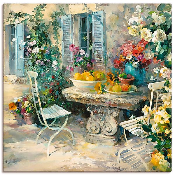 Artland Wandbild »Idyllischer Garten« Garten 1 Stk. tlg. als Leinwandbild, günstig online kaufen