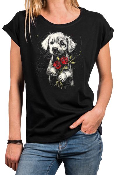 MAKAYA T-Shirt Minimalistisches Damen-Top mit Feder günstig online kaufen