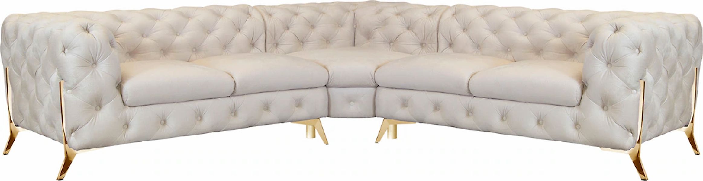 Home affaire Chesterfield-Sofa "Amaury L-Form" Chesterfield-Optik, Breite/T günstig online kaufen