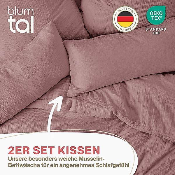 Blumtal Kissenbezug Musselin Kissenbezug - Oeko-TEX günstig online kaufen