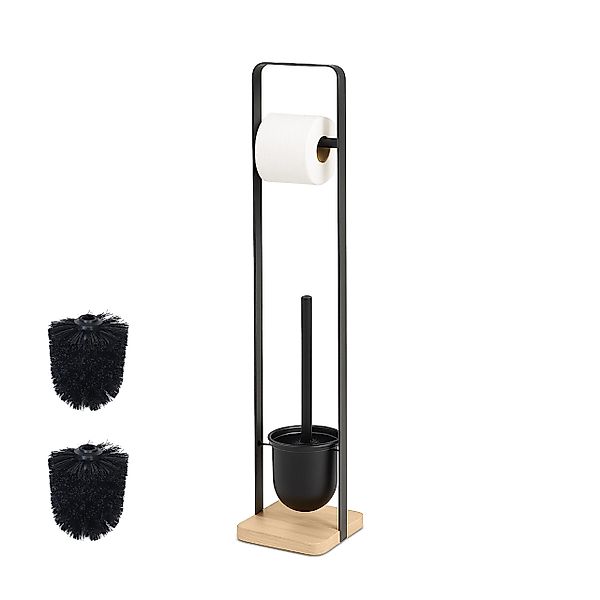 relaxdays WC-Garnitur mit Bambussockel günstig online kaufen