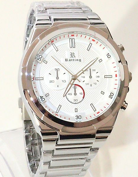 Rötting Design Quarzuhr Herrenuhr weißes Ziffernblatt günstig online kaufen