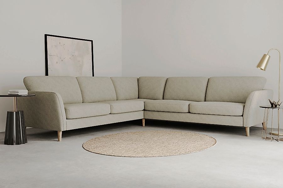 Home affaire Ecksofa »MARSEILLE 278/278 cm, L-Form, Webstoff, Flachgewebe, günstig online kaufen