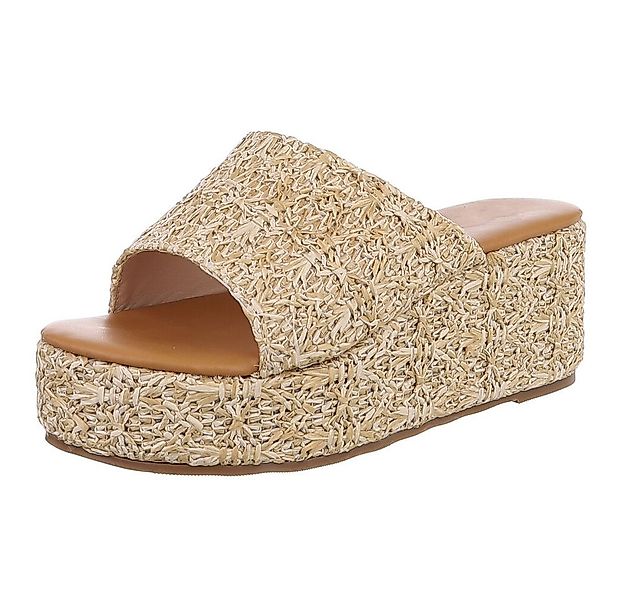 Ital-Design Hochwertige Damen Sandalen mit Plattform im Weave-Design Platea günstig online kaufen