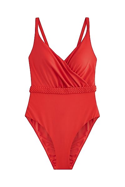 Next Badeanzug Bauchformender Wickel-Badeanzug mit Gürtel günstig online kaufen