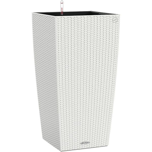 Lechuza Pflanzgefäß Cubico Cottage 30 cm x 30 cm x 56 cm Weiß günstig online kaufen