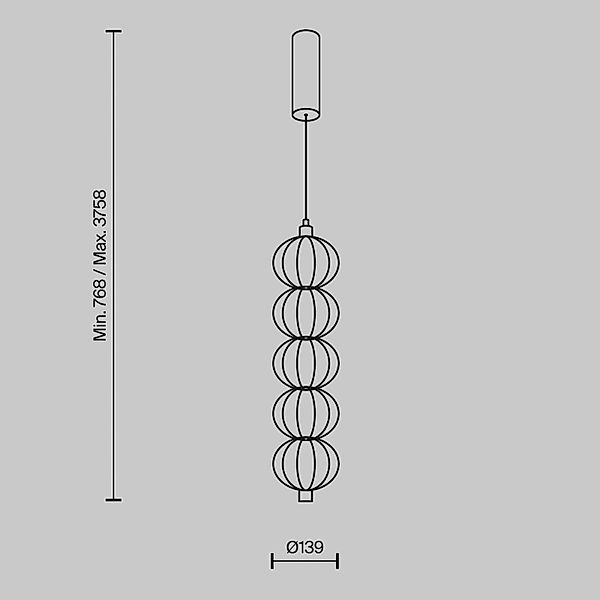 Maytoni LED-Hängeleuchte Golden Cage, vertikal, Ø 13,9 cm günstig online kaufen