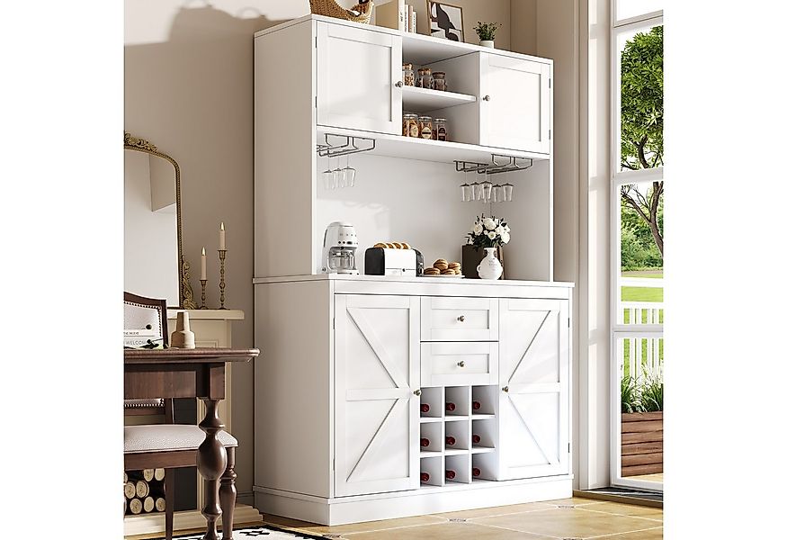 Odikalo Küchenbuffet Küchenschrank Hochschrank Buffetschrank (Küchenschrank günstig online kaufen