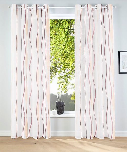 my home Gardine Dimona (2 St), Ösen, transparent, Voile, 2-er Set, transpar günstig online kaufen