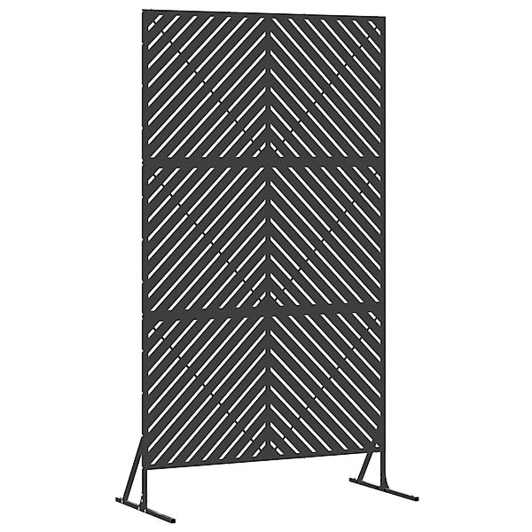 vidaXL Gartenzaun Stahlzaunpanel Schwarz Stahl Standard günstig online kaufen