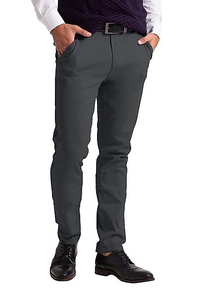 BlauerHafen Chinohose Herren Chinohose Slim Fit Stretch Baumwolle Business günstig online kaufen