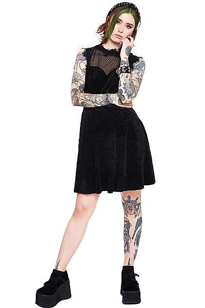 Jawbreaker Minikleid Embroidered Rose Gothic Goth günstig online kaufen