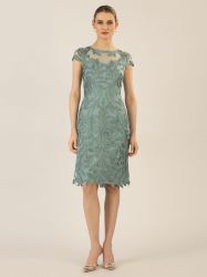 Apart Cocktailkleid aufwendig bestricktes Meshkleid günstig online kaufen