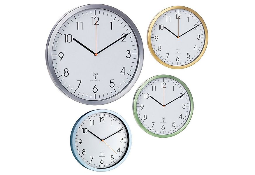 TFA Dostmann Funkwanduhr TFA 60.3517 mit mattem Alurahmen und leisem Sweep- günstig online kaufen