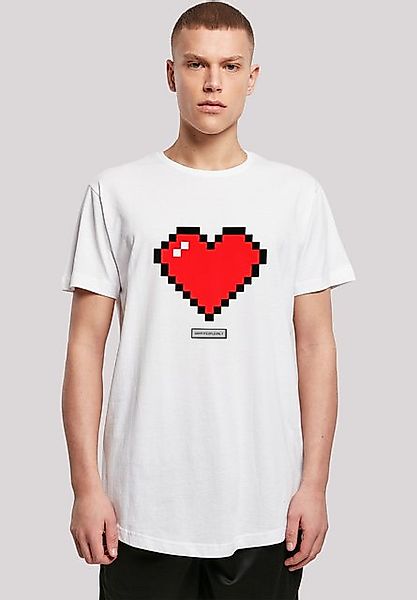 F4NT4STIC T-Shirt Pixel Herz Good Vibes Happy People Print günstig online kaufen