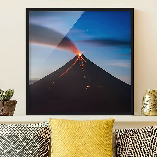 Bild mit Rahmen Vulkan günstig online kaufen
