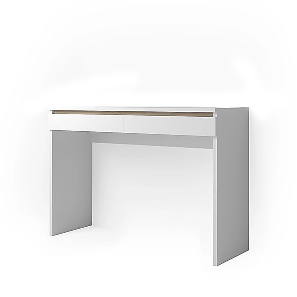 Vicco Schminktisch Emma, Weiß/Sonoma, 120 cm ohne Spiegel günstig online kaufen