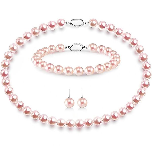 ibettertec Perlenketten-Set Muschel Perlenkette Armband Ohrringe günstig online kaufen