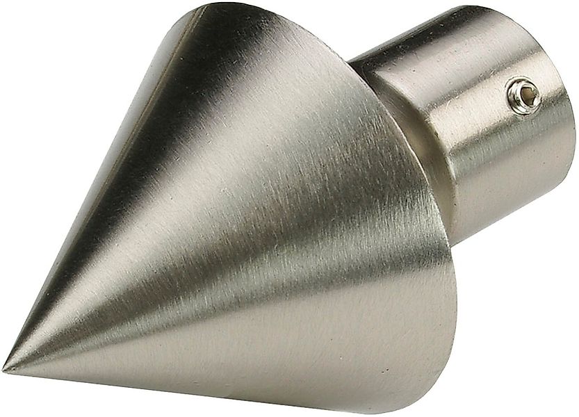 Liedeco Gardinenstangen-Endstück "Endstück, Endknopf edelstahl-optik "Franc günstig online kaufen
