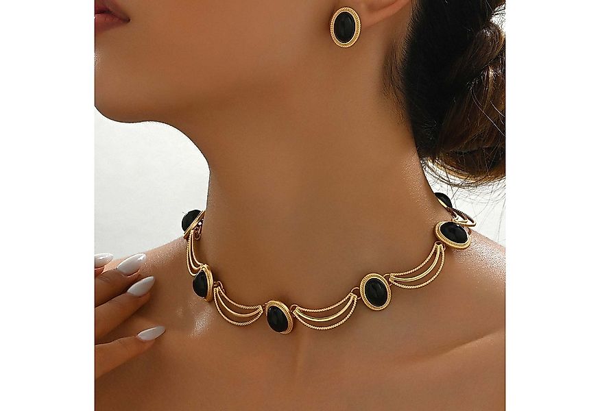 trends for living Schmuckset Schmuckset Vintage-Edelsteinintarsien-Design O günstig online kaufen