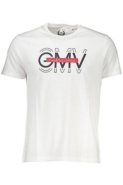 GIAN MARCO VENTURI T-Shirt Weißes Herren T-Shirt mit Rundhals und Print – günstig online kaufen