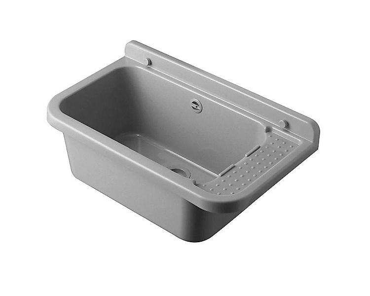 Hydroland Waschbecken GRAU 60, Kunststoff Spülbecken Waschtrog Becken mit A günstig online kaufen