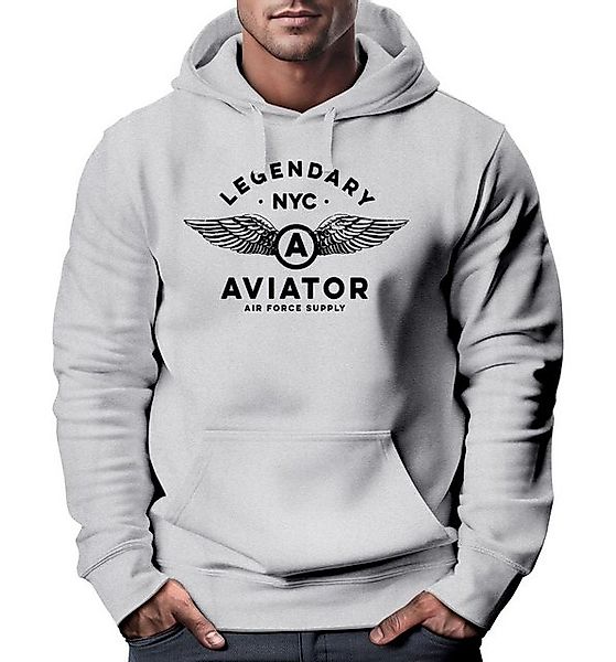 Neverless Hoodie Hoodie Herren Legendary NYC Aviator Air Force Luftwaffe Fl günstig online kaufen