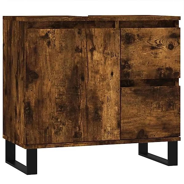 vidaXL Badschrank Räuchereiche 65x33x60 cm Holzwerkstoff 831617 günstig online kaufen