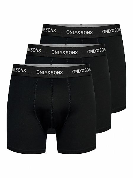 ONLY & SONS Trunk "ONSBASIC SOLID BOXER 3PACK NOOS" Packung, 3 Stk. Baumwol günstig online kaufen