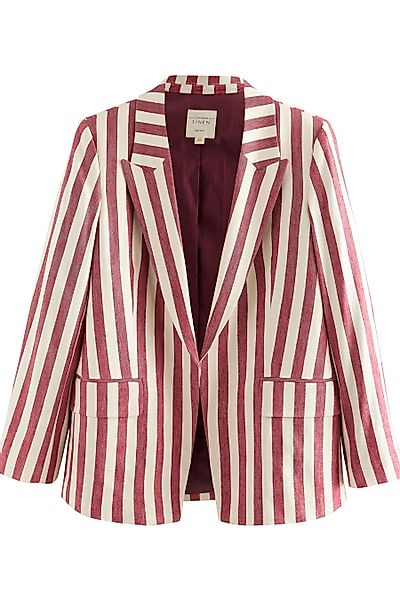 Next Jackenblazer Gestreifter Blazer mit Leinen günstig online kaufen