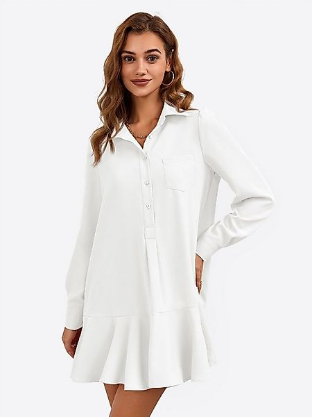 Imily Bela Minikleid Damen Button-Blusenkleid (Packung, 1-tlg., 1per-Pack) günstig online kaufen