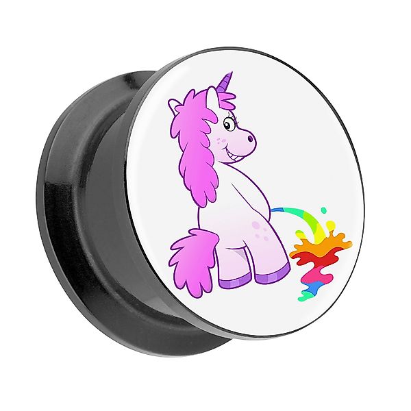 Taffstyle Plug Piercing Schraubverschluß pinkelndes Einhorn, günstig online kaufen