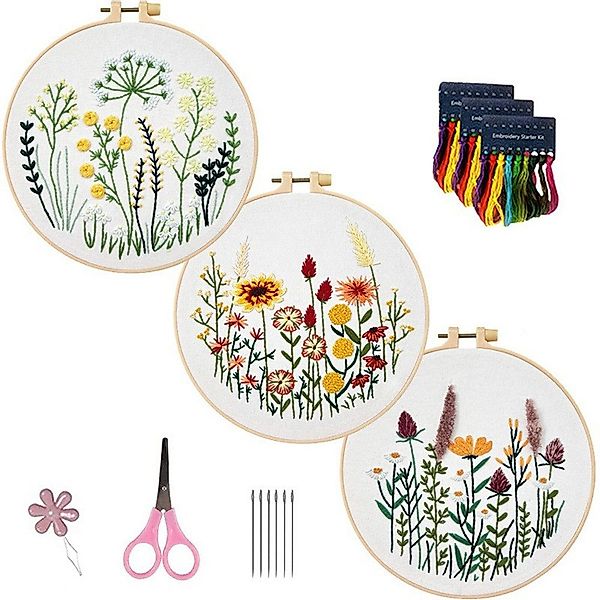 XDeer Nähkästchen 3er Anfänger Stickerei Set, günstig online kaufen