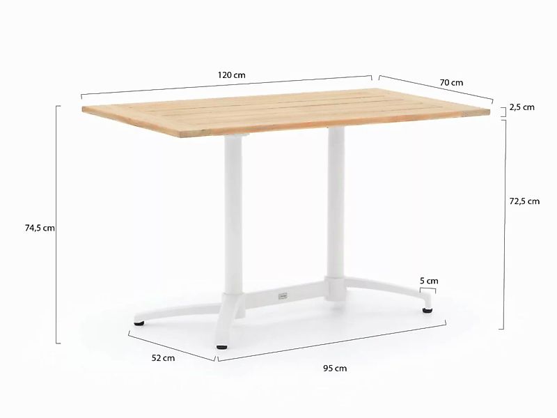 Bellagio Canzo Klapptisch 120x70x75cm günstig online kaufen