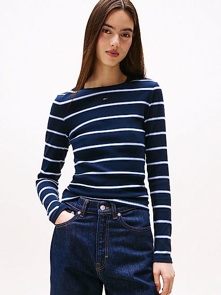 Tommy Jeans Langarmshirt TJW SLIM ESSENTIAL RIB LS mit Logostickerei günstig online kaufen