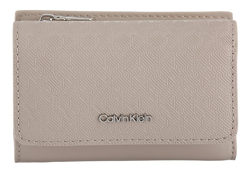 Calvin Klein Geldbörse CK MUST AOP SMALL TRIFOLD W ZIP, Damen Portemonnaie, günstig online kaufen