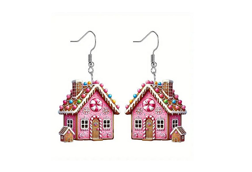Adelia´s Paar Ohrhänger Weihnachtsschmuck Ohrringe Ohrhänger Lebkuchenhaus günstig online kaufen