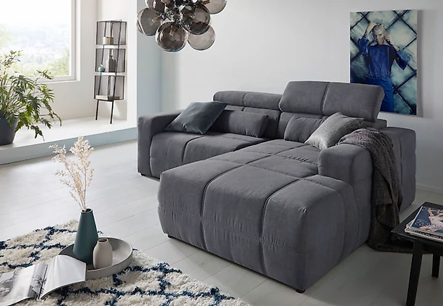 DOMO collection Ecksofa »Brandon, inkl. Kopfteilverstellung, B/T/H: 214/100 günstig online kaufen