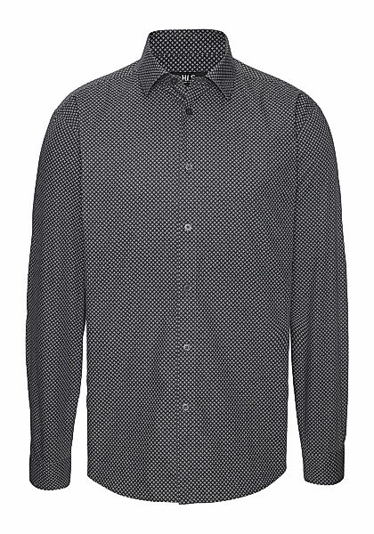 H.I.S Langarmhemd "Regular fit" mit Haifischkragen und allover Print aus re günstig online kaufen