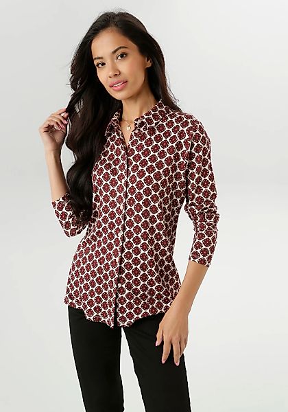 Aniston SELECTED Hemdbluse, mit extravagantem, farbenfrohen Retro-Muster - günstig online kaufen