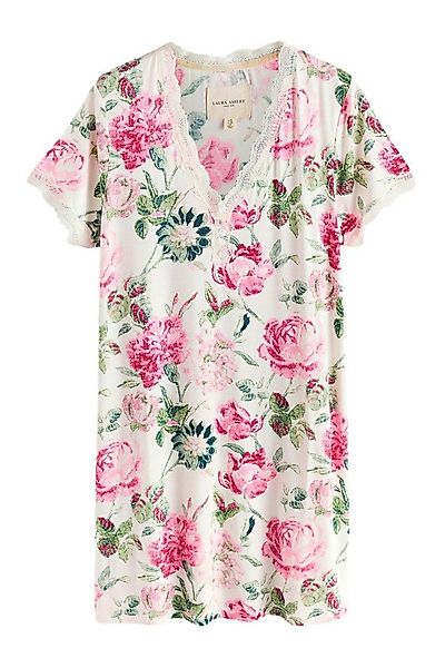 LAURA ASHLEY Nachthemd Laura Ashley Modal-Nachthemd mit Spitzenbesatz (1-tl günstig online kaufen