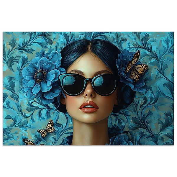 MuchoWow Poster Frau - Blumen - günstig online kaufen